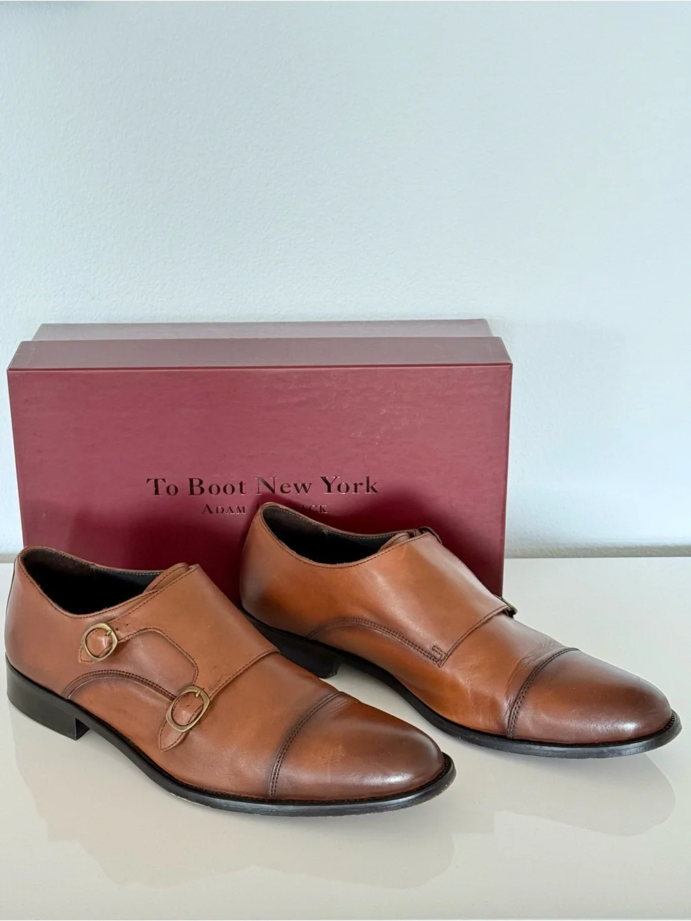 To Boot Whiskey Brown Double Monk Strap Oxfords